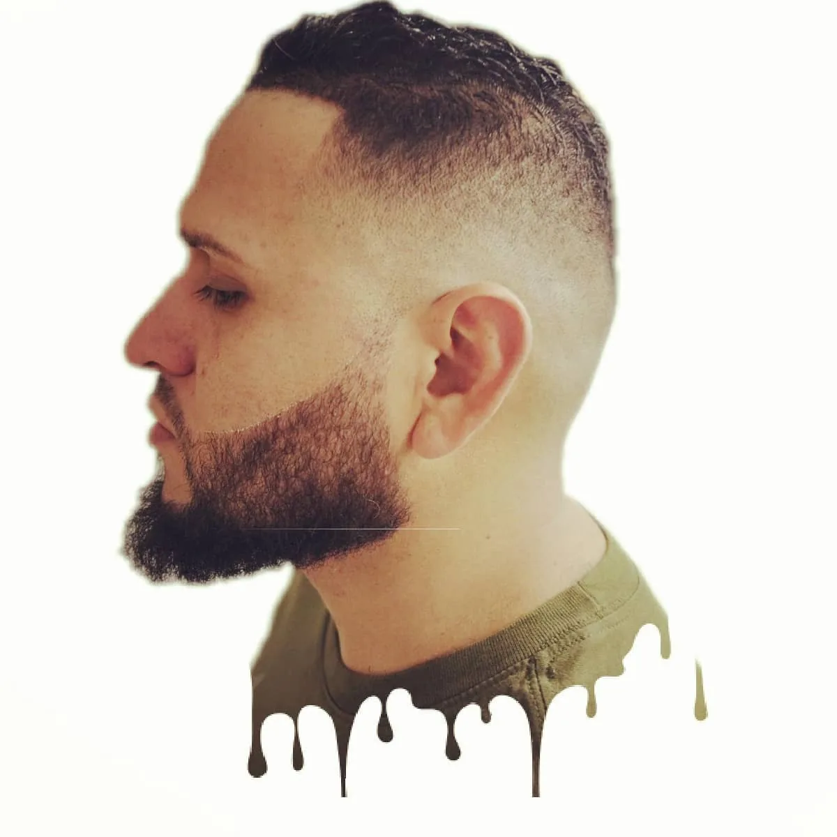 Corte fade clásico y barba definida realizado por Martín El Maestro